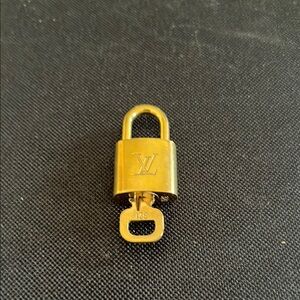 Louis Vuitton Gold Padlock with Key